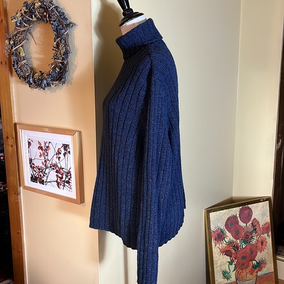 Vtg 80s RALPH LAUREN Polo Size Large Cotton Ribbed Turtleneck Timeless Cozy Soft - Picture 6 of 16